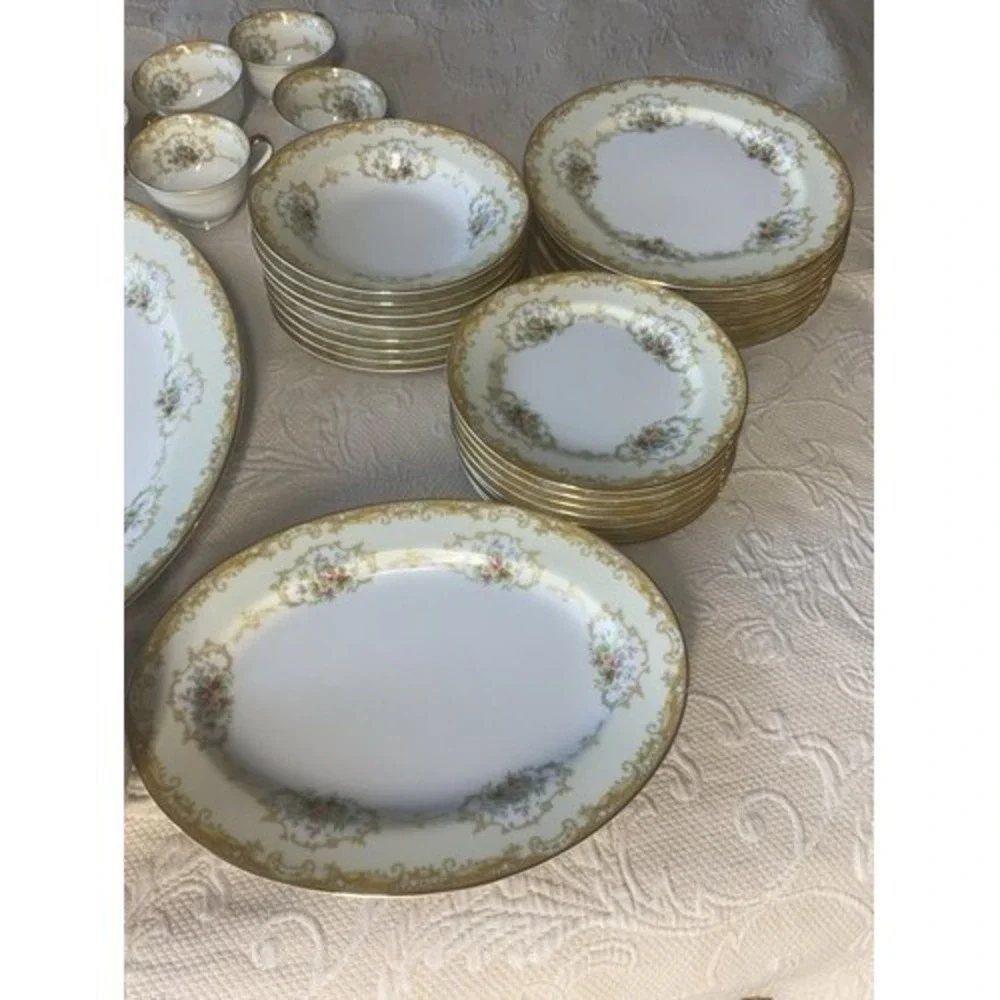 VTG Antique‎ Noritake N130 45 Pieces Place Setting Dinnerware Japan Bone China